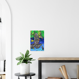 Robot Banana Driller - Metal Print